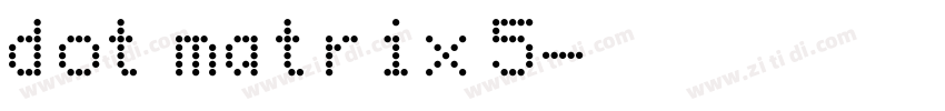 dot matrix 5字体转换